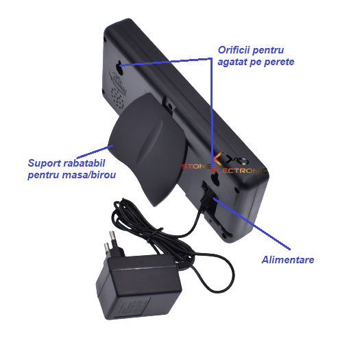 Ceas Digital Cu Led Rosu, Termometru, Data Si Alarma - CX-2158 - imagine 5