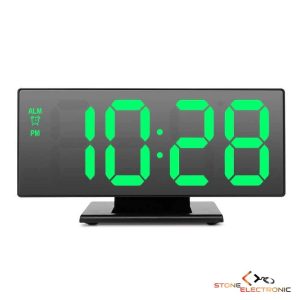 Ceas digital Oglinda cu LED Verde, Calendar, Alarma, Termometru – DS-3618L