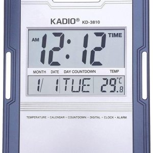 Ceas Electronic cu Baterii, 12/24, Alarma, Calendar ,Termometru C/F, Ecran Cristal Lichid – KD-3810N