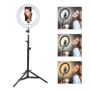 Lampa Circulara Ring Fill Light,LED SMD, 3 trepte lumina, telecomanda pe fir, trepied inclus- 10C