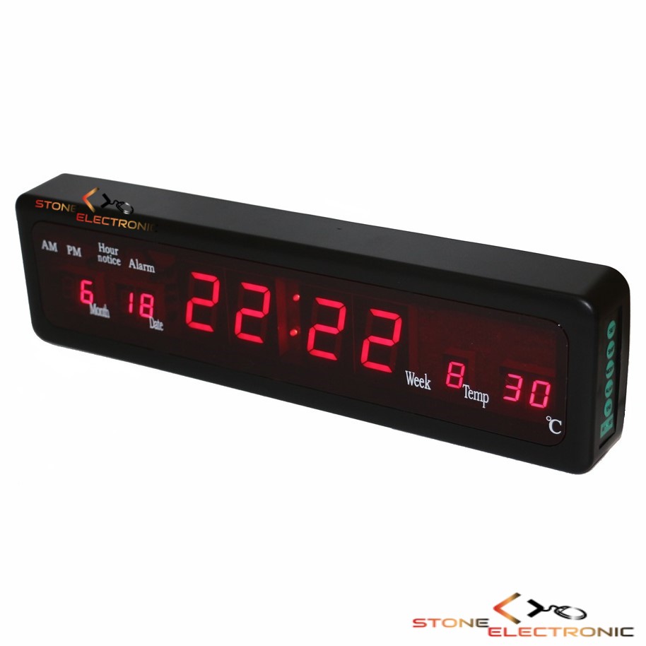 Ceas Digital Cu Alarma, Afisaj Led Rosu, Data si Termometru - CX-808