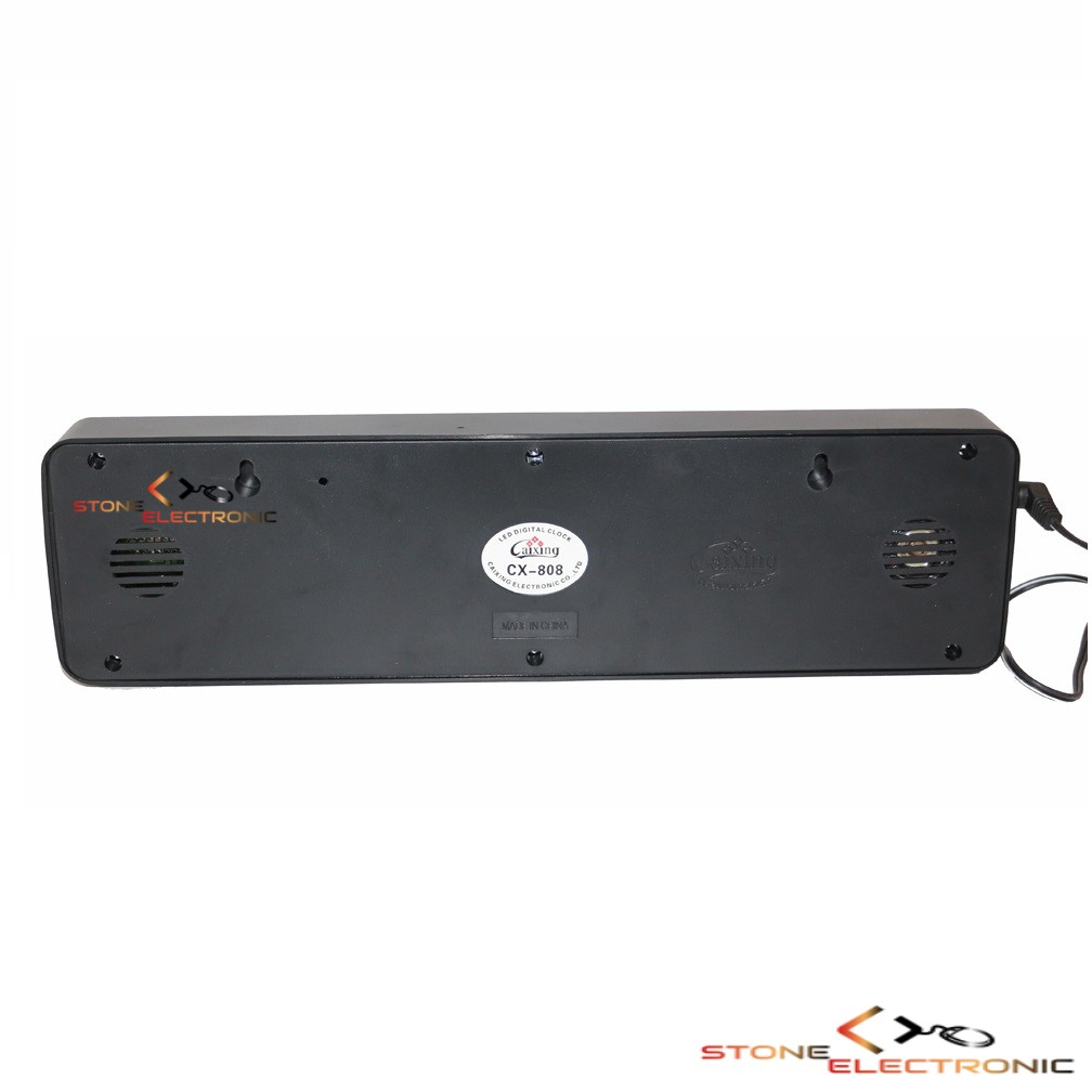 Ceas Digital Cu Alarma, Afisaj Led Rosu, Data si Termometru - CX-808 - imagine 4