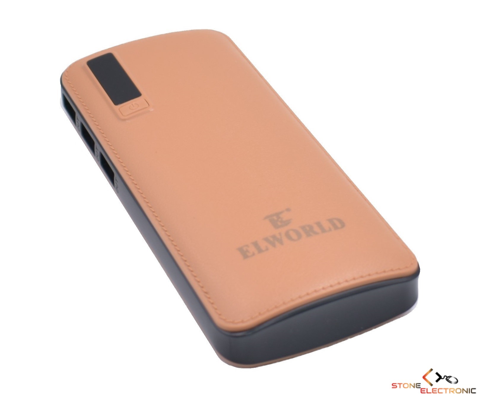 Baterie Externa Smart Power Bank, 20.000 mAh, 3 x USB, Design Piele ELWORLD - imagine 3