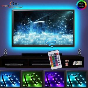 Kit banda LED RGB pentru TV ,USB 5V , lungime 3 metri , telecomanda inclusa - RGB 3M/5V
