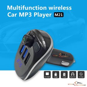 Modulator FM cu Bluetooth, 3 USB, Mp3, Redare USB / TF, Functie Handsfree –M21