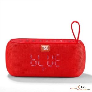 Boxa Portabila Cu Afisaj Digital, Ceas, MP3, TF / USB, Bluetooth, Radio FM, Rosu TG-177