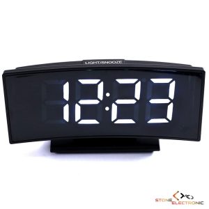 Ceas digital cu LED ALB, Display Curbat, Calendar, Alarma ,Termometru – DS-3621L