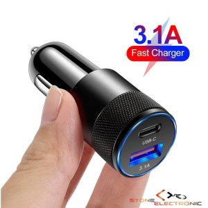 Incarcator auto usb PD 3.1 un QC 3.0 dual usb de încărcare WG-015PD