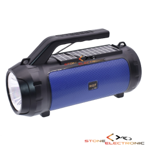 Boxa portabila cu  Bluetooth, cititor mp3 USB/TF card, Radio FM, functie Hands-Free, Incarcare Solara, Albastru - HF-U39