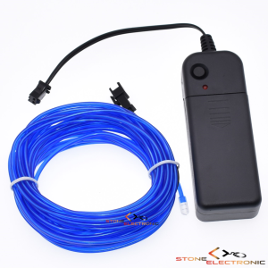 Lumina ambientala Fir 5m neon, alimentare cu baterii albastru – EL-DC3V5M