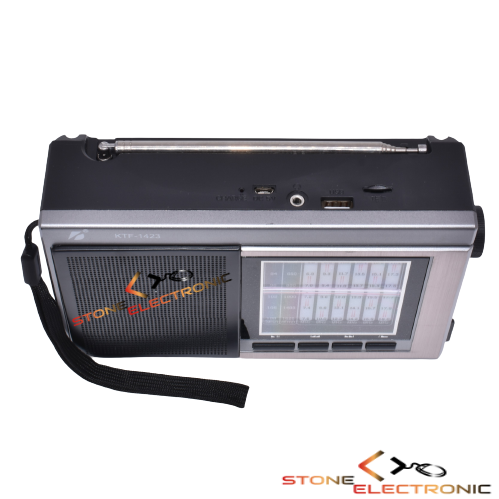 Radio Portabil Cu Acumulator, Incarcare Solara sau Usb 5v, Conexiune Bluetooth, Cititor USB/TF, AM/FM/SW, Lampa Led - KTF-1423 - imagine 4