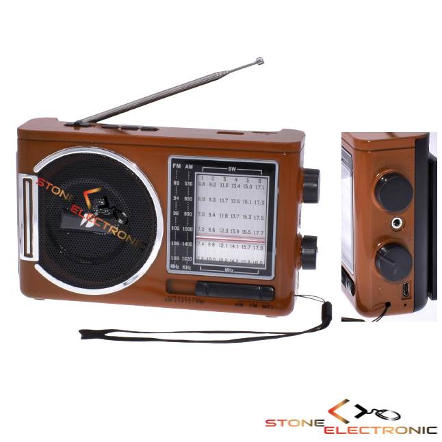 Radio Portabil Cu Panou Solar Rabatabil, Acumulator 18650, Cititor USB/TF, AM/FM/SW1-6, Lampa Led, Negru – KTF-1646 - imagine 5