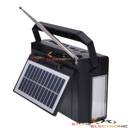 Radio Portabil Cu Panou Solar Rabatabil, Acumulator 18650, Cititor USB/TF, AM/FM/SW1-6, Lampa Led, Negru – KTF-1650 - imagine 4