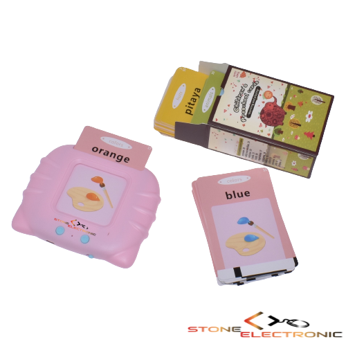 Jucarie educativa pentru copii, masina de invatare 224 de cuvinte in engleza 112 imagini, incarcare MicroUSB - V7/PINK/BLUE - imagine 6