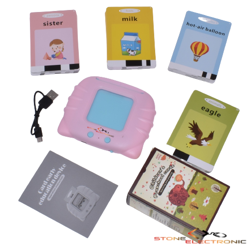 Jucarie educativa pentru copii, masina de invatare 224 de cuvinte in engleza 112 imagini, incarcare MicroUSB - V7/PINK/BLUE - imagine 7