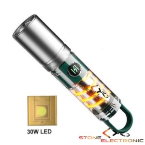 Lanterna cu acumulator Coba Stone®, Led 30W XHP50, Zoom Telescopic, Raza 500m max, lampa led arc - CB-936