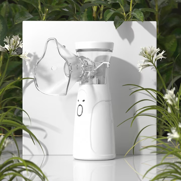 Aparat aerosoli Stone®, nebulizator portabil, dovedit clinic, ultra-silentios, masca pentru adulti si copii, mustiuc, reincarcabil, alb -ANK-N3 - imagine 4