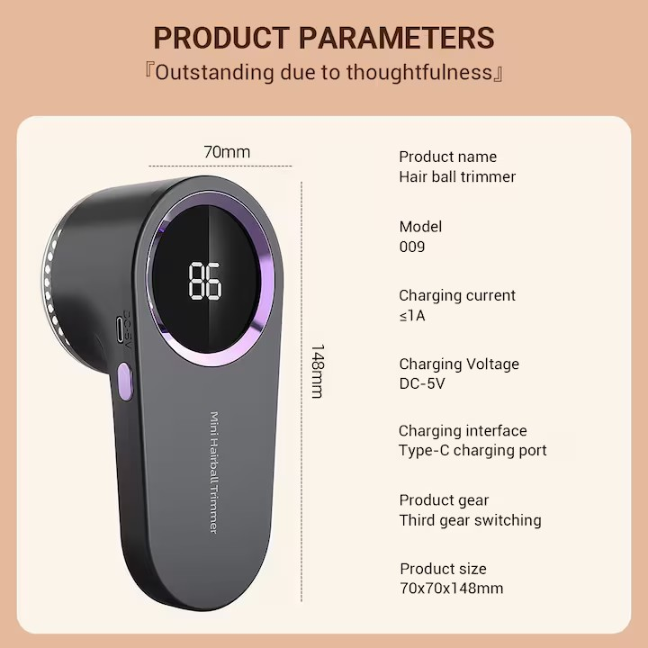 Aparat de curatat scame Stone®, Portabil, 8800 de rotatii/min, Indicator baterie, Negru - imagine 8