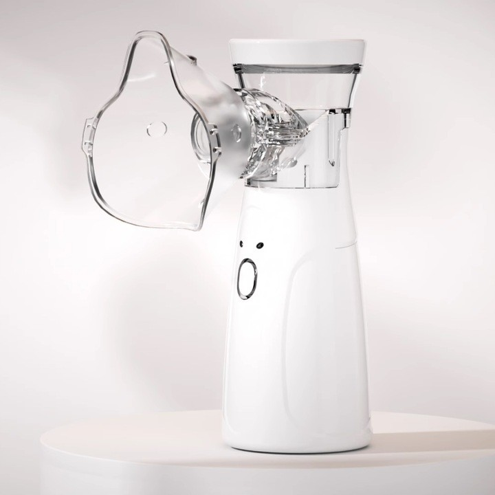 Aparat aerosoli Stone®, nebulizator portabil, dovedit clinic, ultra-silentios, masca pentru adulti si copii, mustiuc, reincarcabil, alb -ANK-N3 - imagine 3