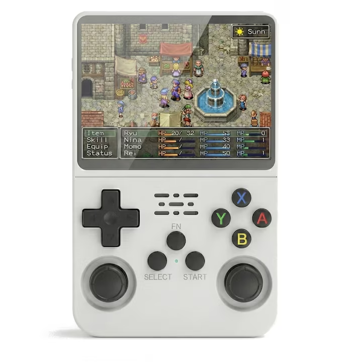 Consola retro portabila R36S 64GB cu jocuri, quad core Cortex-A53 1.5GHz, 1GB DDR3, IPS LCD 3.5" 640x480, 3500 mAh- R36S