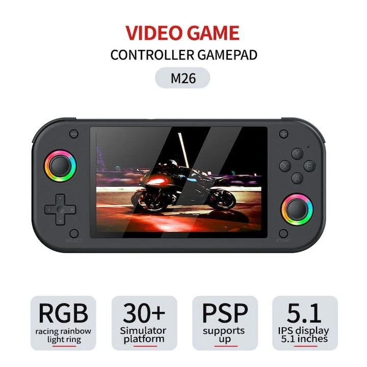 Consola de jocuri portabila care accepta jocuri 3D, display 5.1 inch, RGB- M26