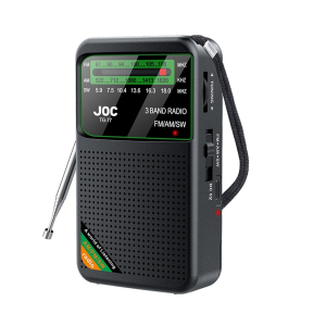 Radio Portabil | AM FM SW Stereo | USB-C Acumulator, Mufa Casti | Difuzor 3W | Negru-TG-77