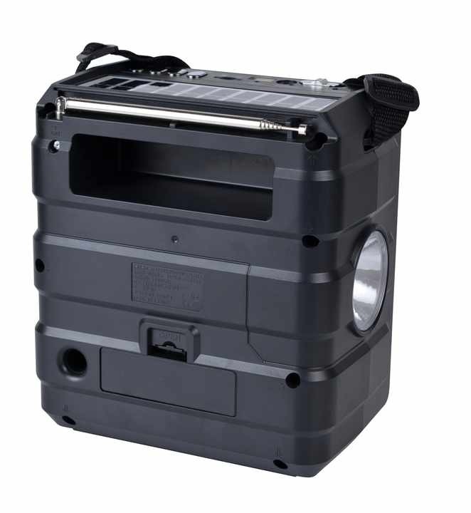 Radio Portabil cu Jocuri Lumini si Panou Solar, AM FM SW, USB AUX MP3 Lampa LED,10W - FP-2391-S - imagine 4