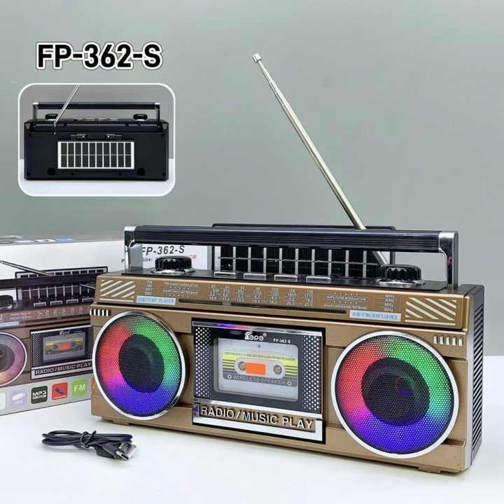 Radio Retro Vintage, Incărcare cu Panou Solar, Bluetooth, Design Clasic, Tehnologie Modernă, P-362-S - imagine 2