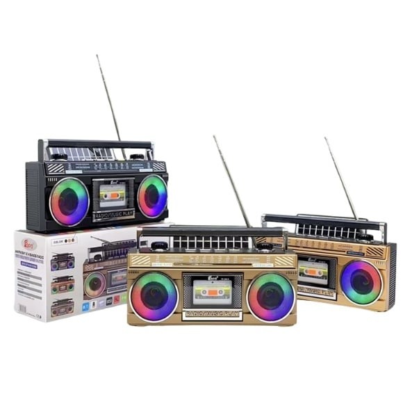 Radio Retro Vintage, Incărcare cu Panou Solar, Bluetooth, Design Clasic, Tehnologie Modernă, P-362-S - imagine 4